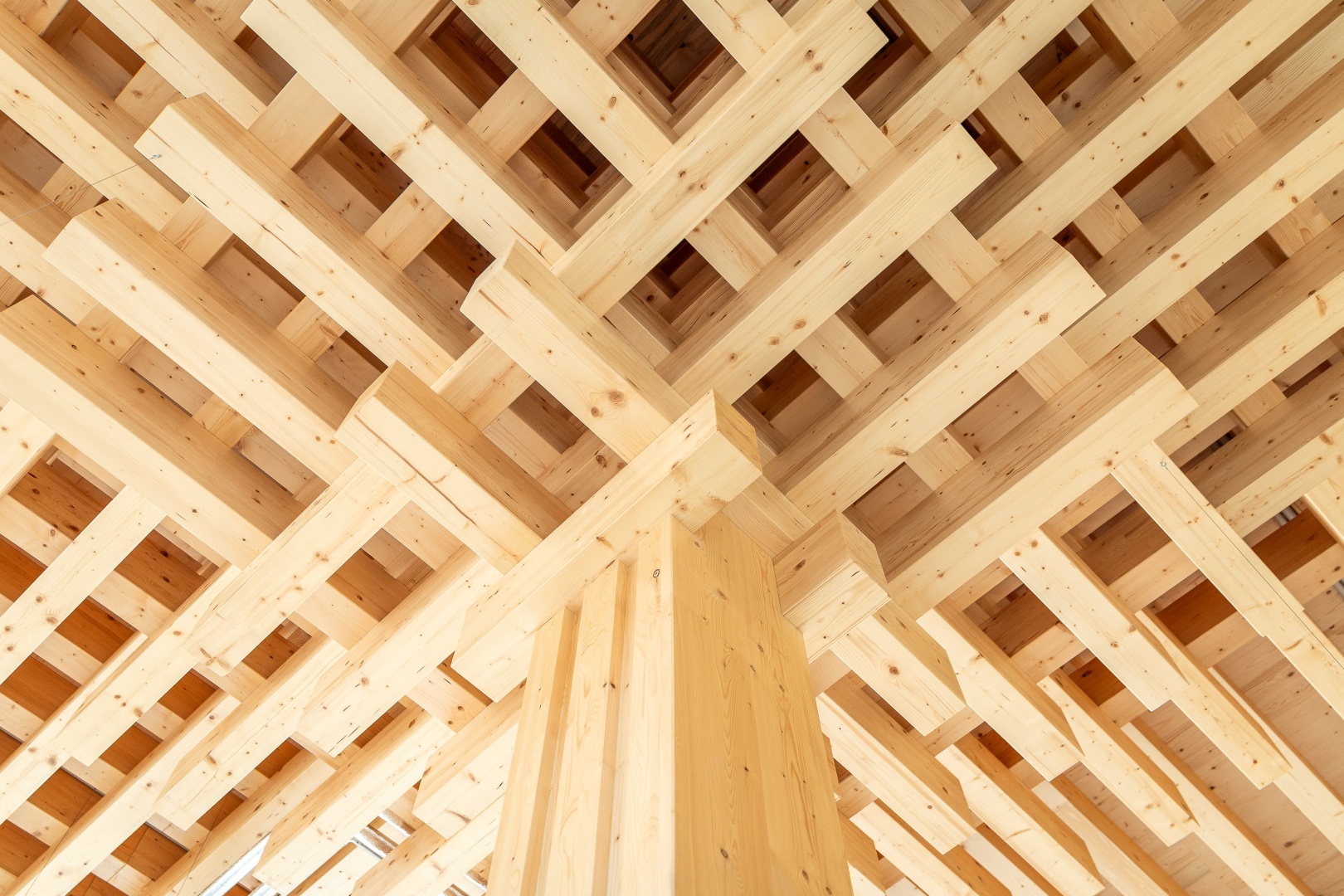 Holzkonstruktion Dach innen